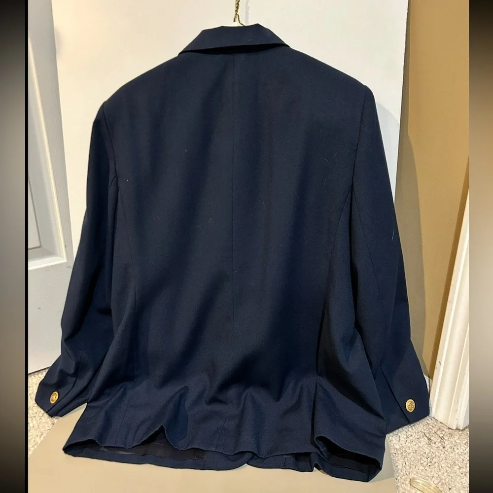 Oleg Cassini Dark Blue Blazer with Gold Buttons